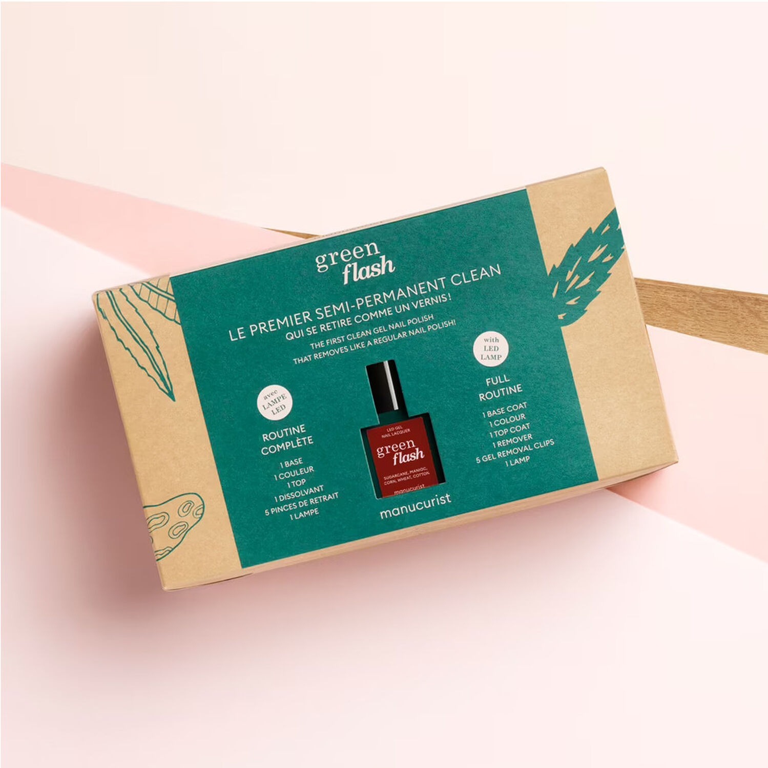 Manucurist Routine Green Flash Coffret Vernis Semi-Permanent