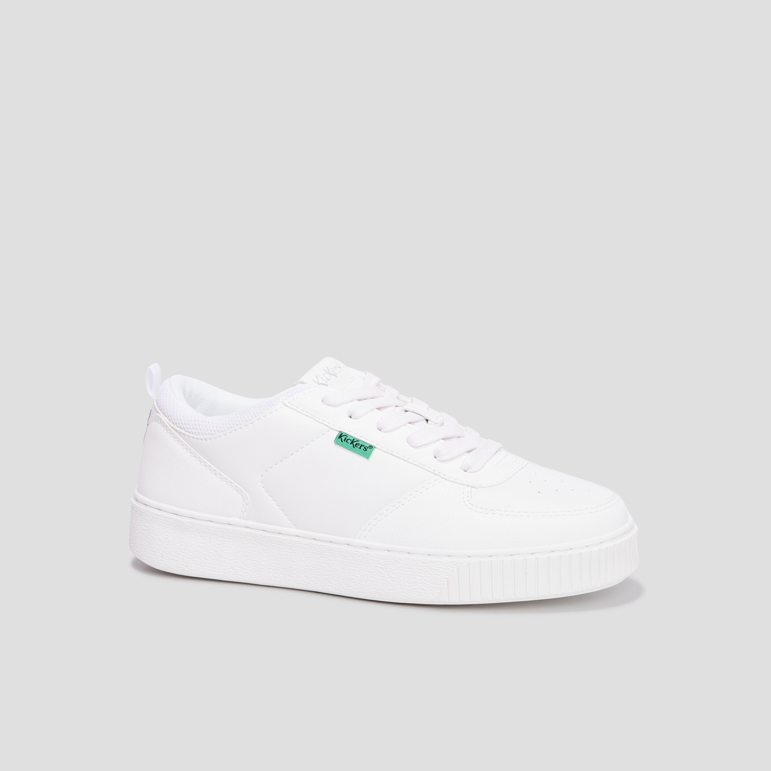Tennis basses à lacets Kickers Style blanc femme | La Halle