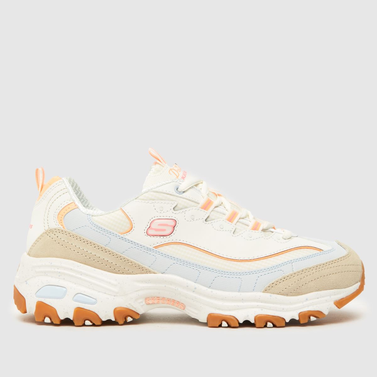 SKECHERS dlites – vita sneakers med djärva vyer och flerfärgade detaljer