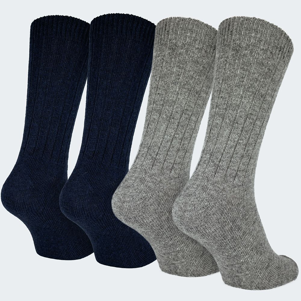Black Snake Blue/Grey 2-pack Alpaka Schafwollsocken