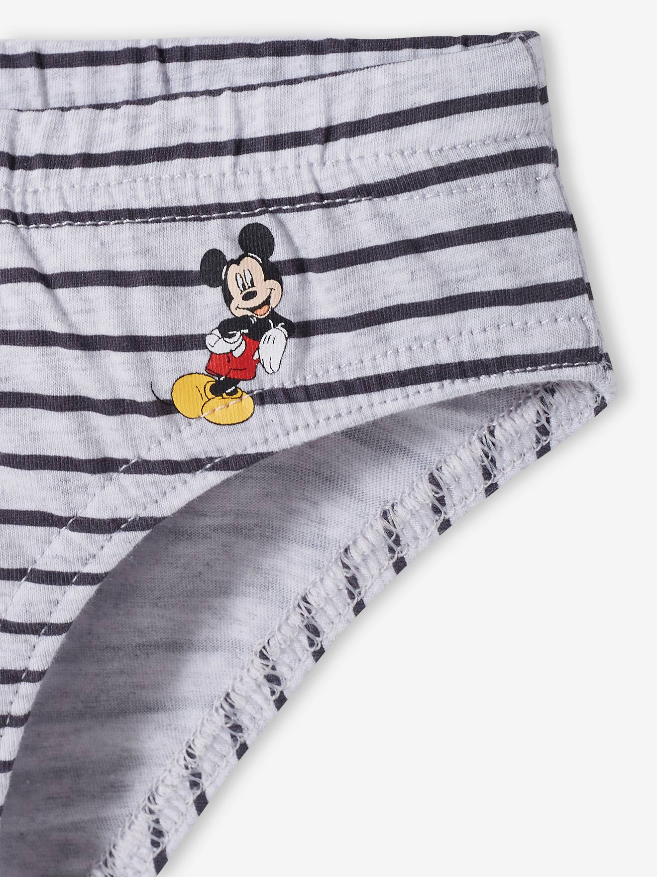 Lot de 7 slips DS® Mickey gris, gris chiné et bleu