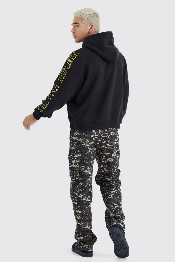 Camouflage Hose mit geradem Bein