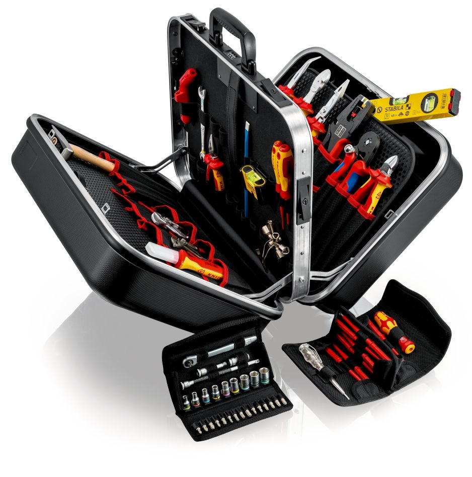Knipex 00 21 42 Trusă de scule electrică umplută „BIG Twin”, 63 de piese