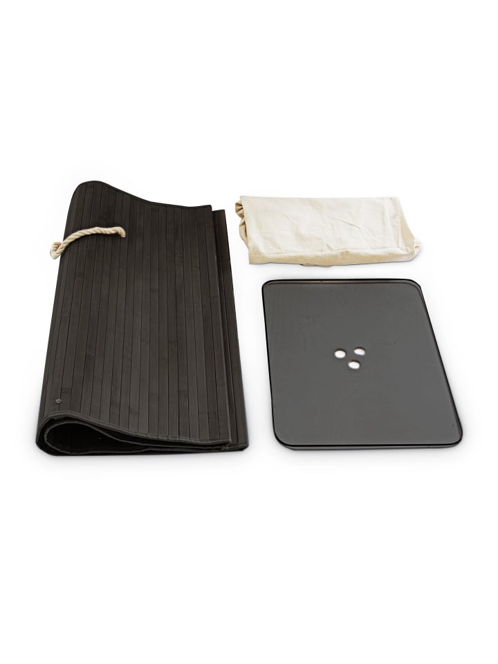 relaxdays Wäschekorb in Schwarz - (B)43,5 x (H)65,5 x (T)33,5 cm günstig kaufen onesize