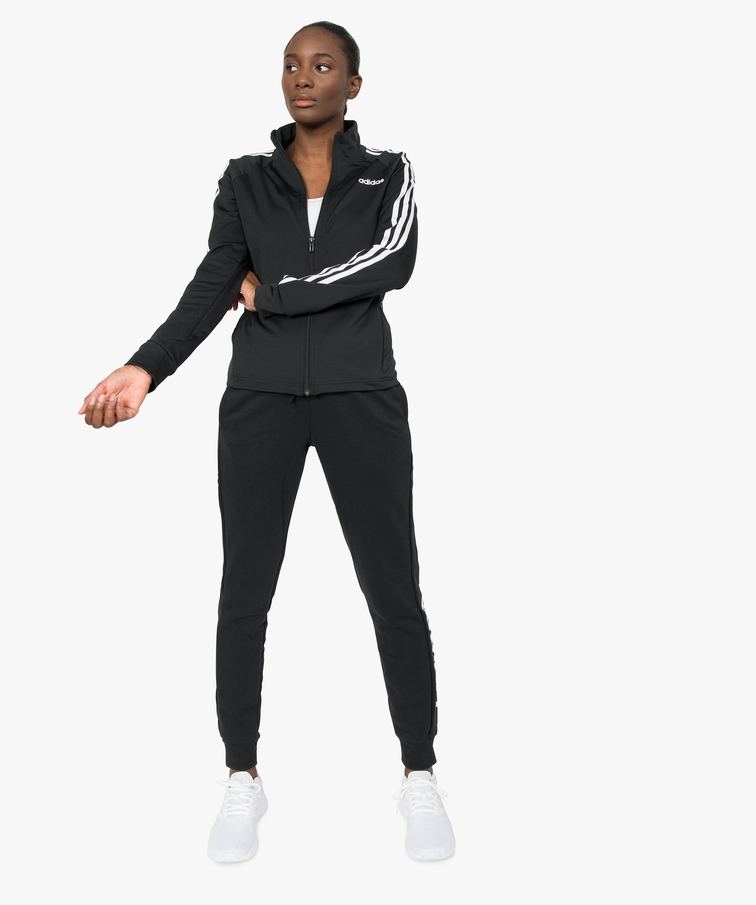 Sweat femme avec fermeture zippée - Adidas noir | GEMO