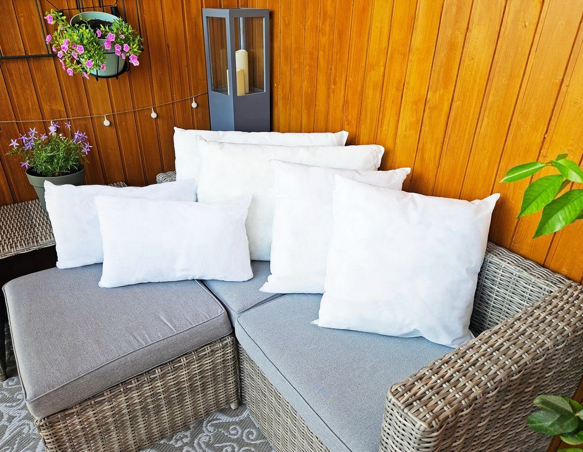 JACK Dekokissen JACK 2x Innenkissen Kissenfüllung Inlett Wasserfest mehrere Größen, Füllkissen, für Innen & Außen, Zierkissen, Outdoor, Sofakissen