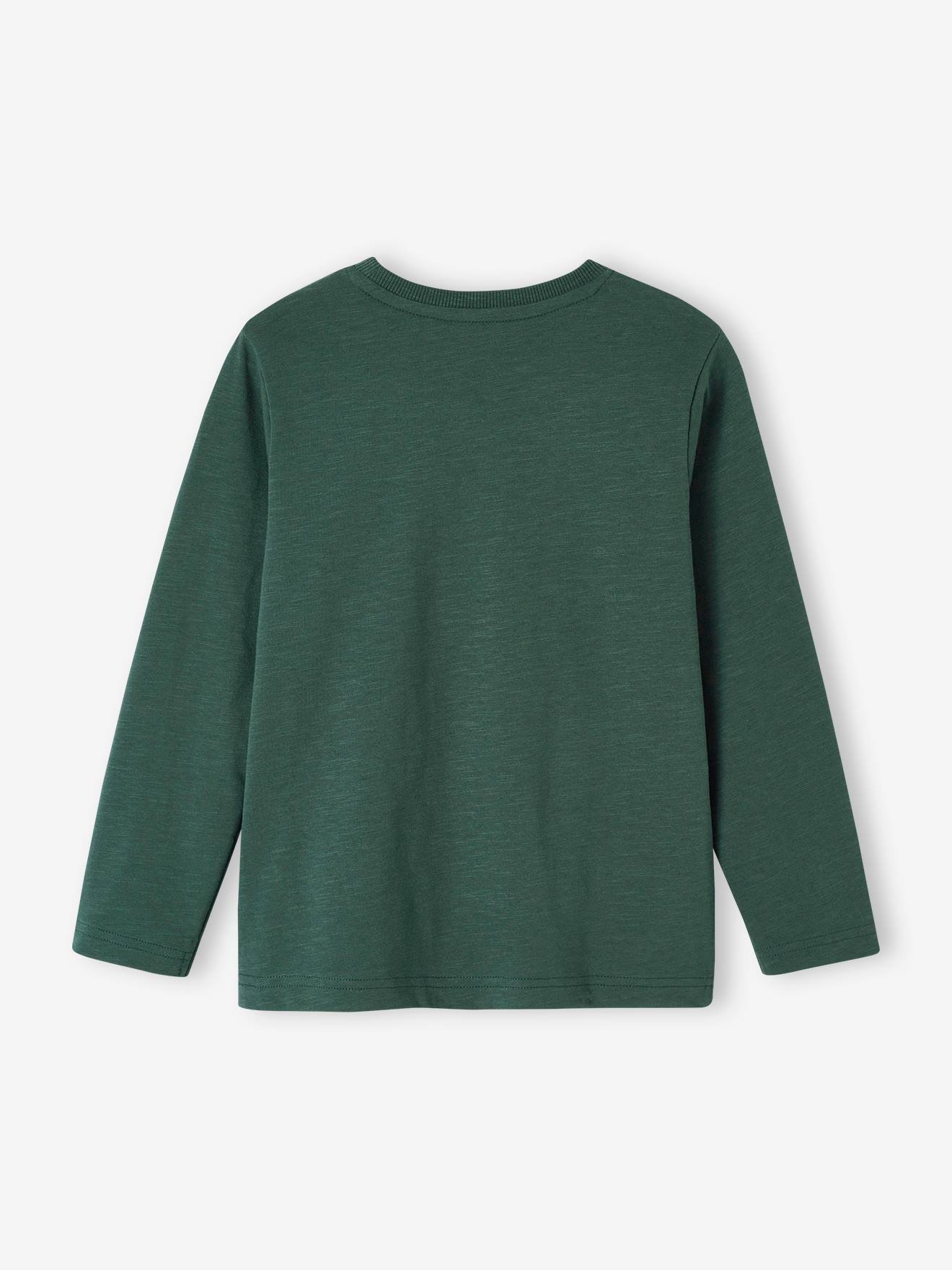 T-shirt couleur Basics personnalisable garçon manches longues ecru