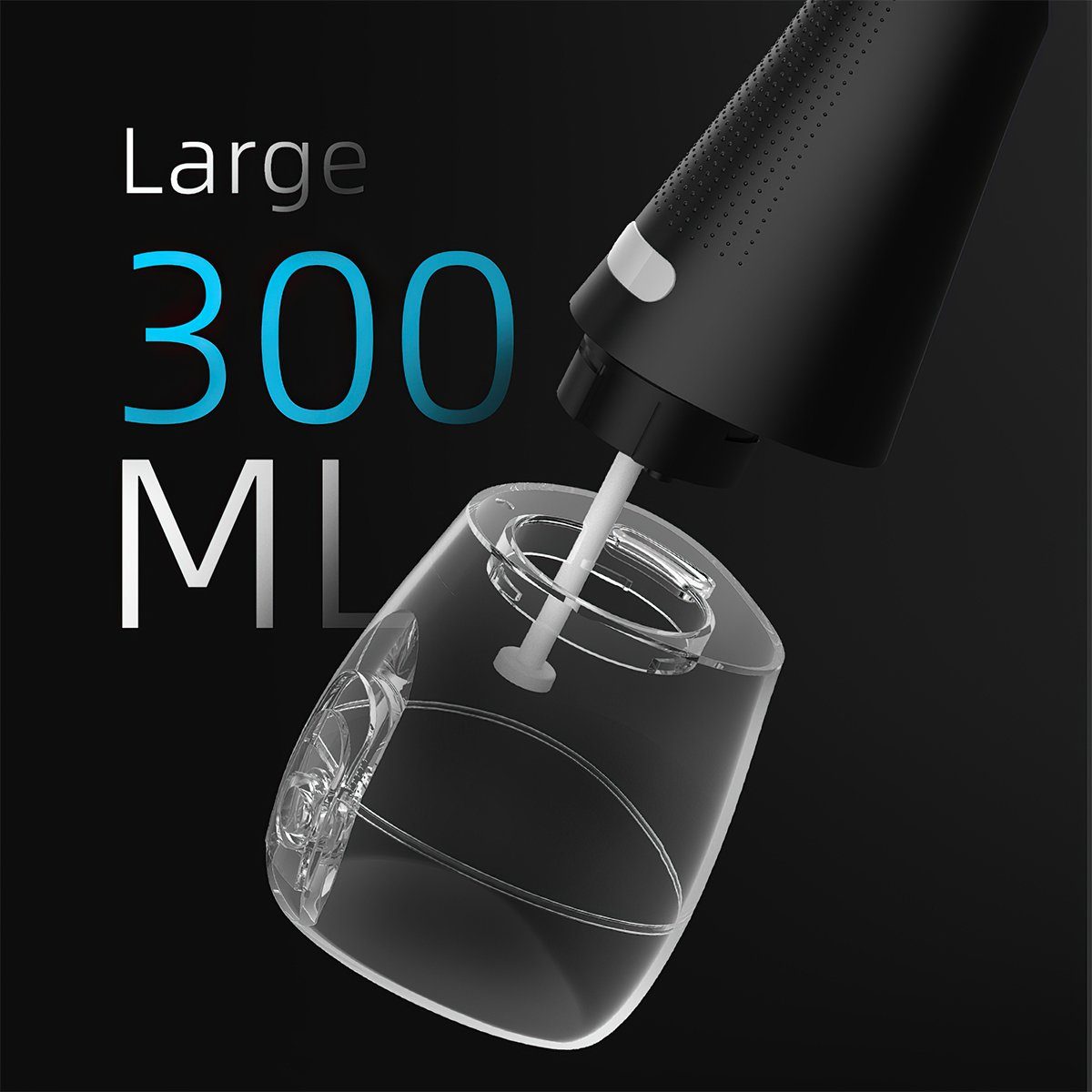 Hikeren Munddusche Elektrischer Zahnreiniger,Zahnspüler,300ml Wassertank,3/4 Gang Modus, 300 ml Wassertank