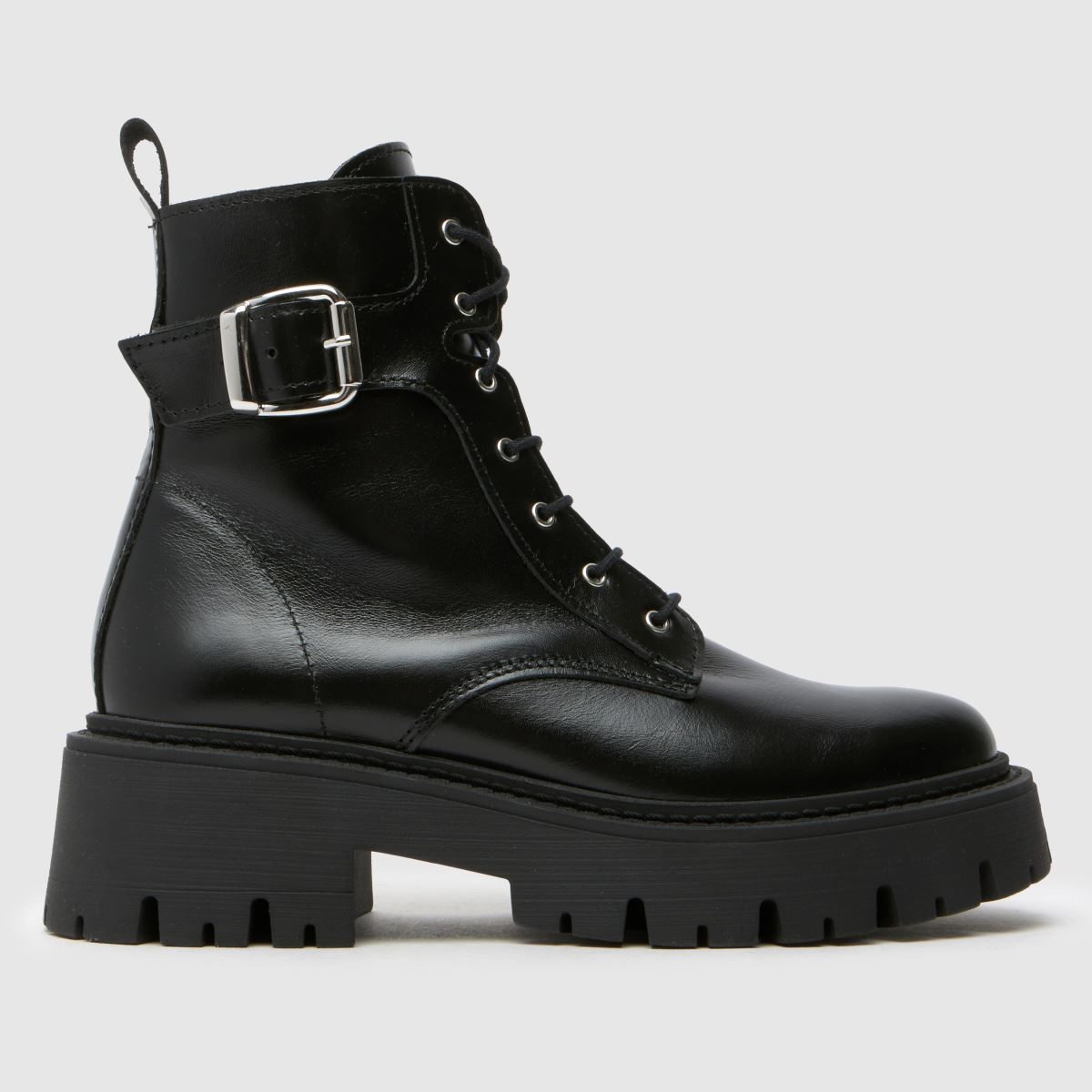 Schuh Cyra – Svarta snörstövlar