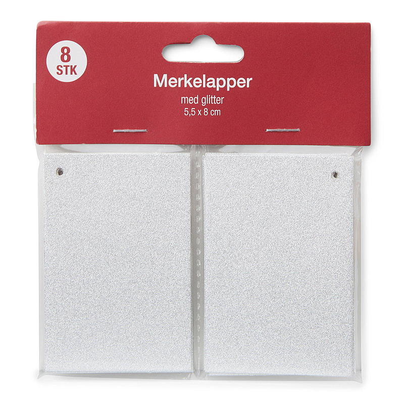 Home Gavemerkelapp 8-pk glitter