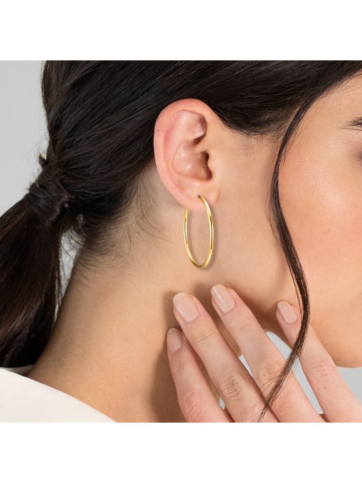Rafaela Donata Creolen Sterling Silber gelbgold in gelbgold günstig kaufen 4 cm