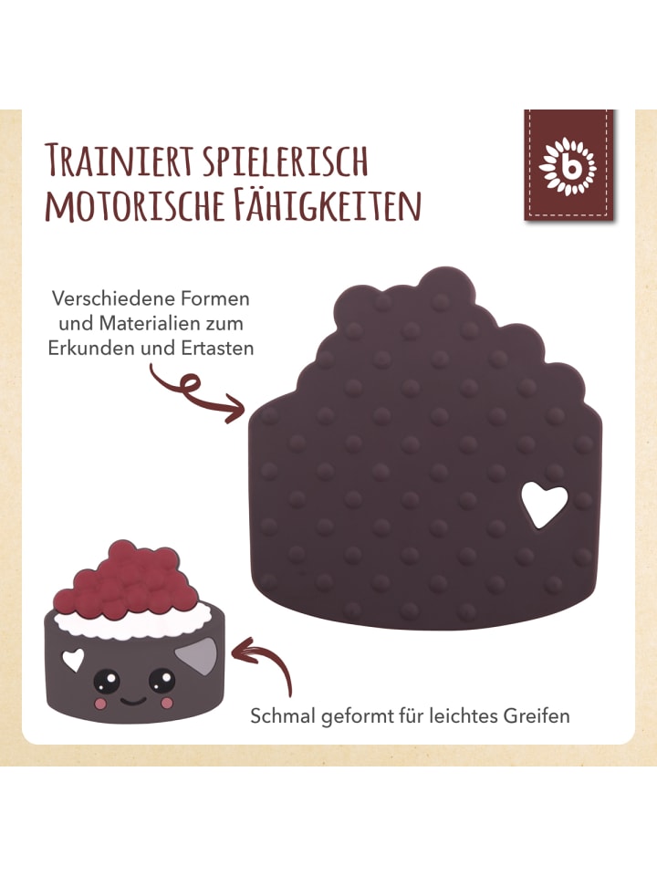 Bieco Spielwaren Beißring Silikon Torte - ab Geburt in Braun günstig kaufen onesize