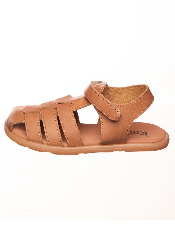 kmins Leder-Sandalen in Hellbraun günstig kaufen