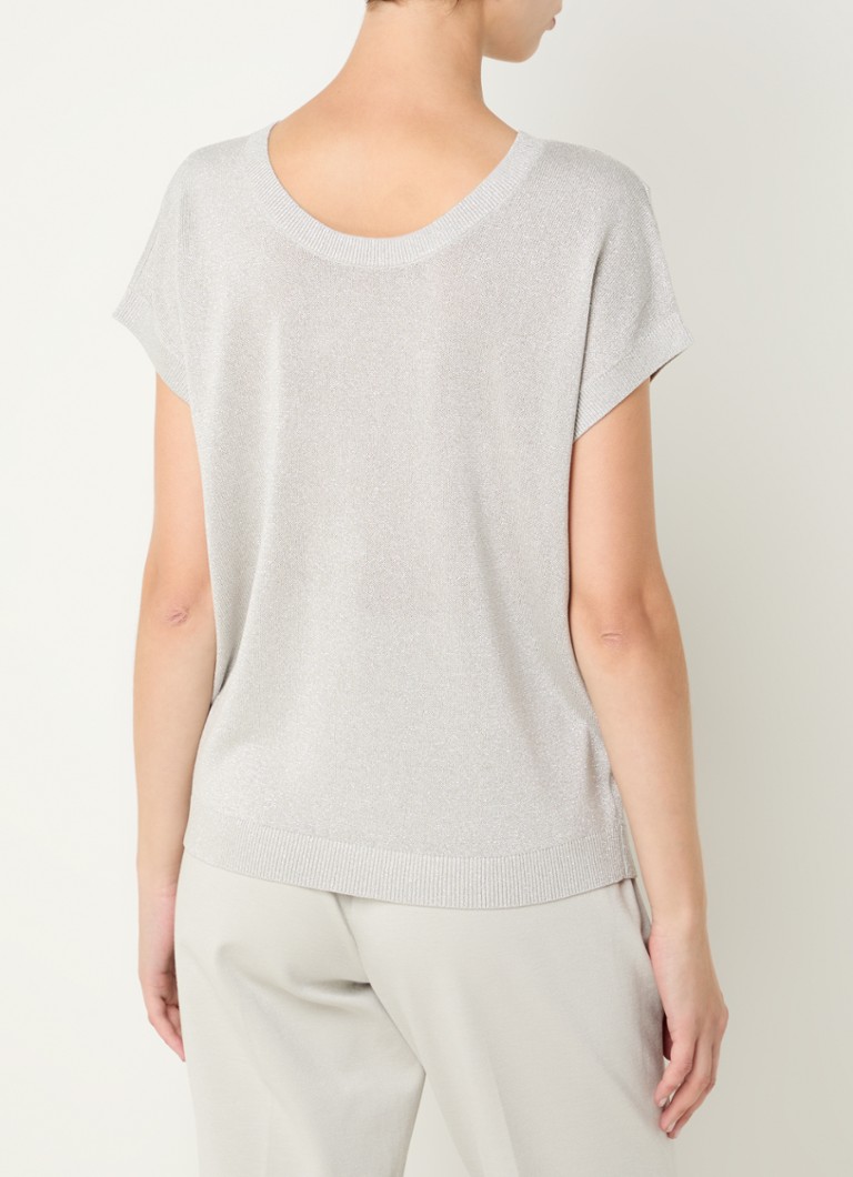 Beaumont Dion top with lurex and V-neck