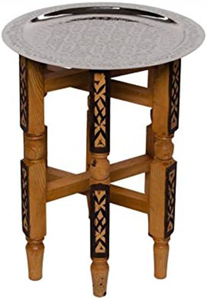 Marrakesch Orient & Mediterran Interior Beistelltisch Marokkanischer Couchtisch Deneb, Beistelltisch, Teetisch, Handarbeit