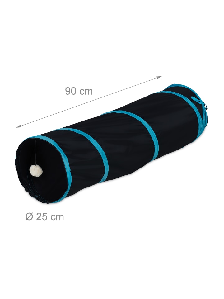 relaxdays Katzentunnel in Schwarz günstig kaufen onesize