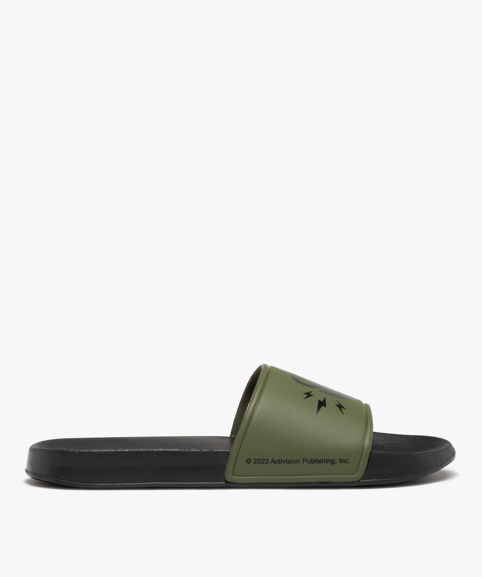 Mules de piscine homme à bandeau imprimé – Call of Duty kaki | GEMO