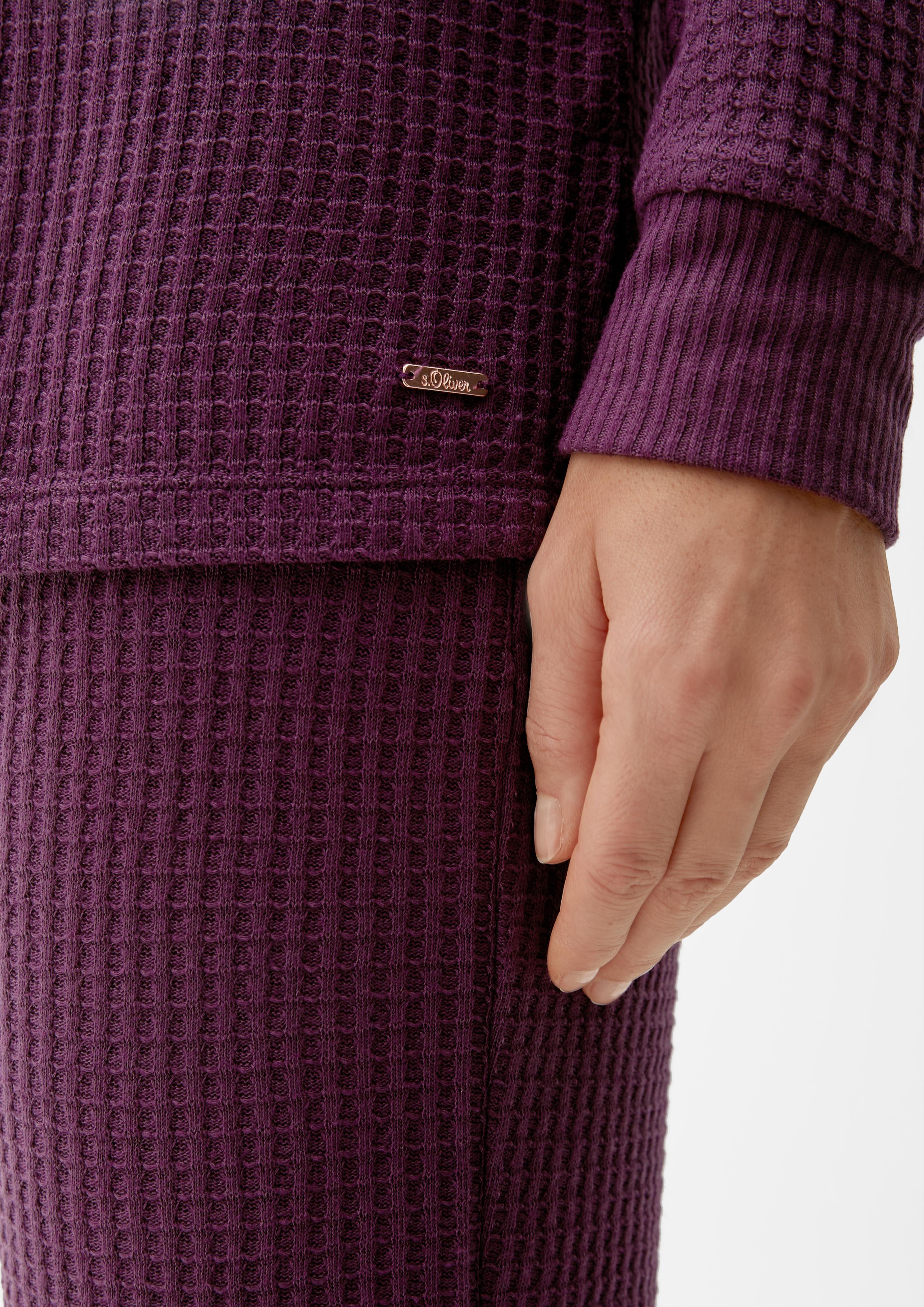 Pyjamaoberteil aus Waffelpiqué  6007792-4900