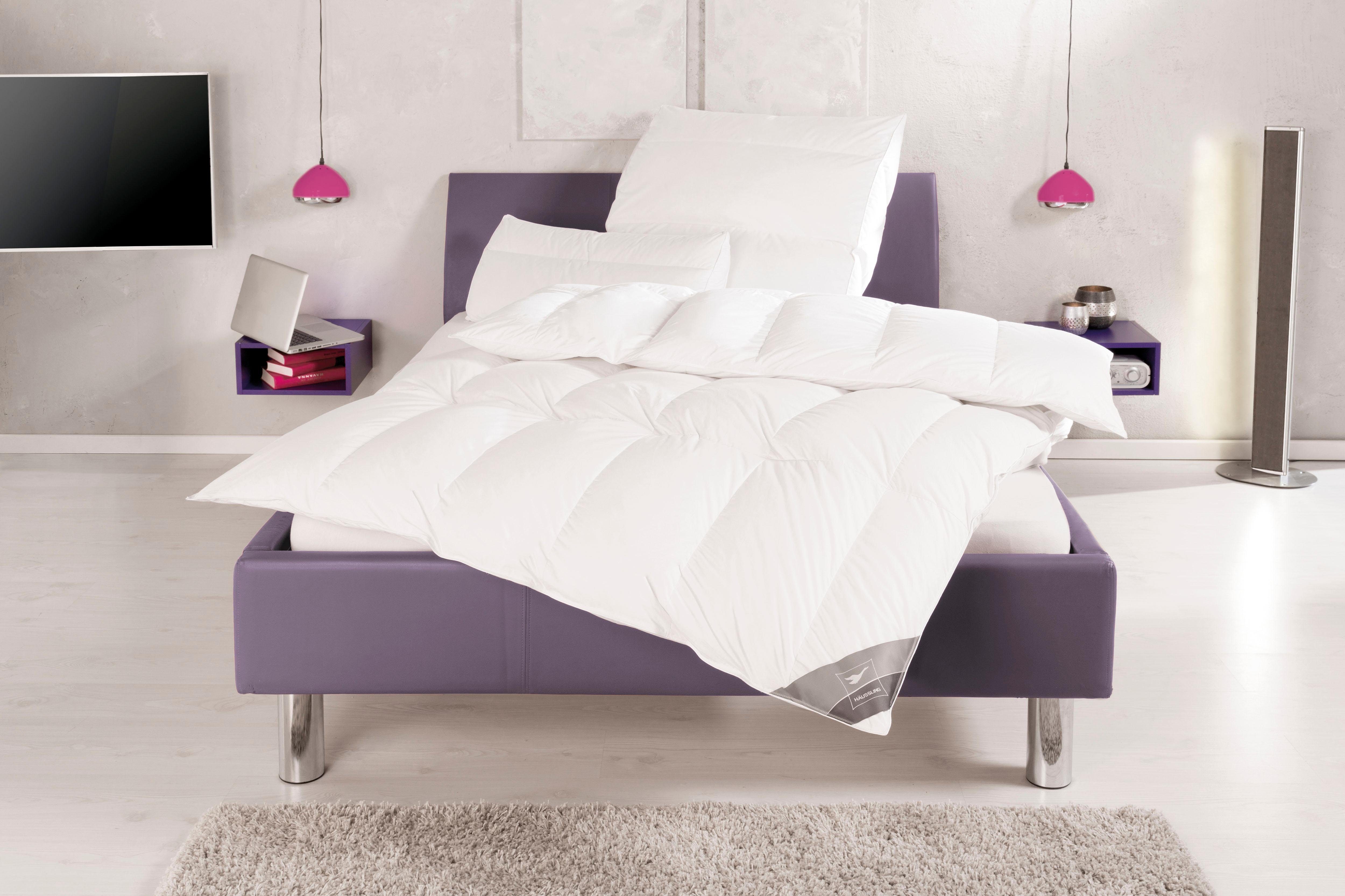 Federkissen BodyPerfect ModernLine, Haeussling, Füllung: 70% Federn, 30% Daunen, Ideal für Bauchschläfer