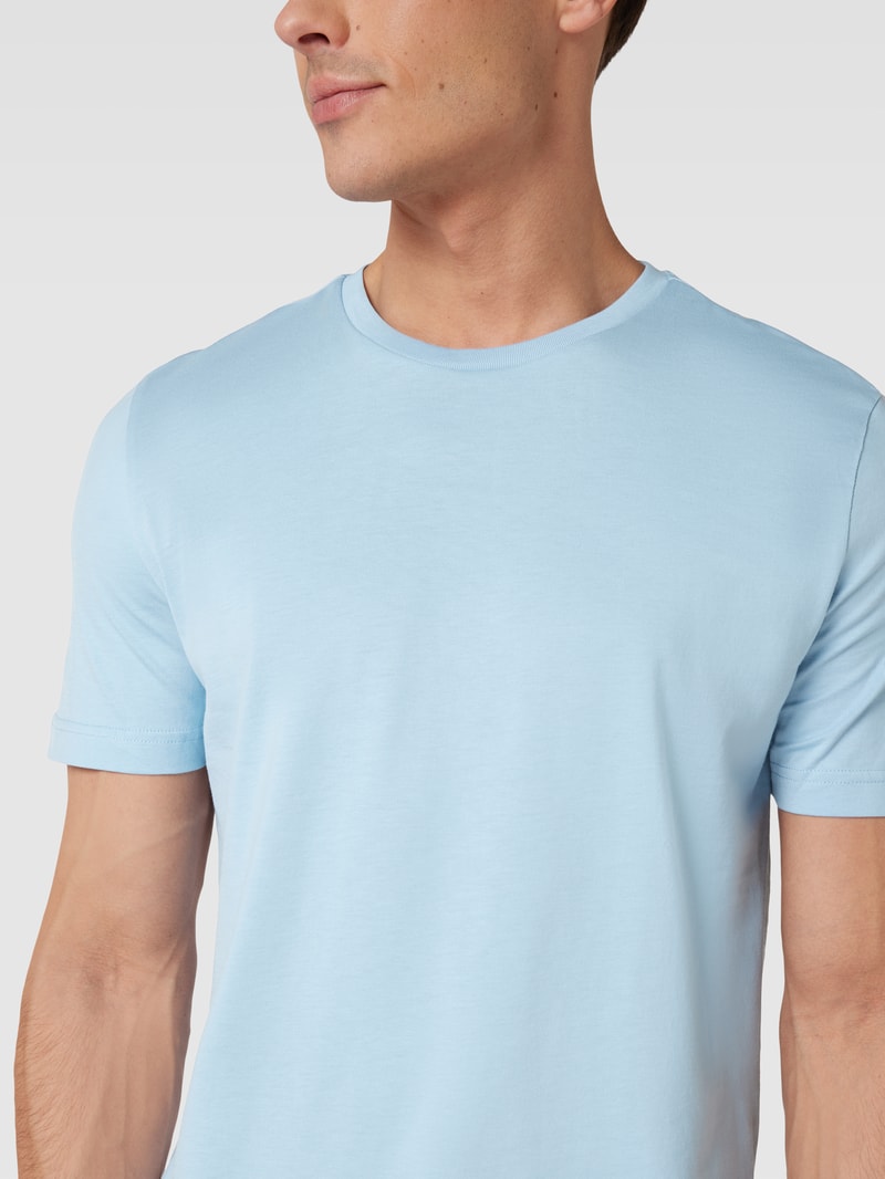 T-Shirt mit Rundhalsausschnitt in bleu