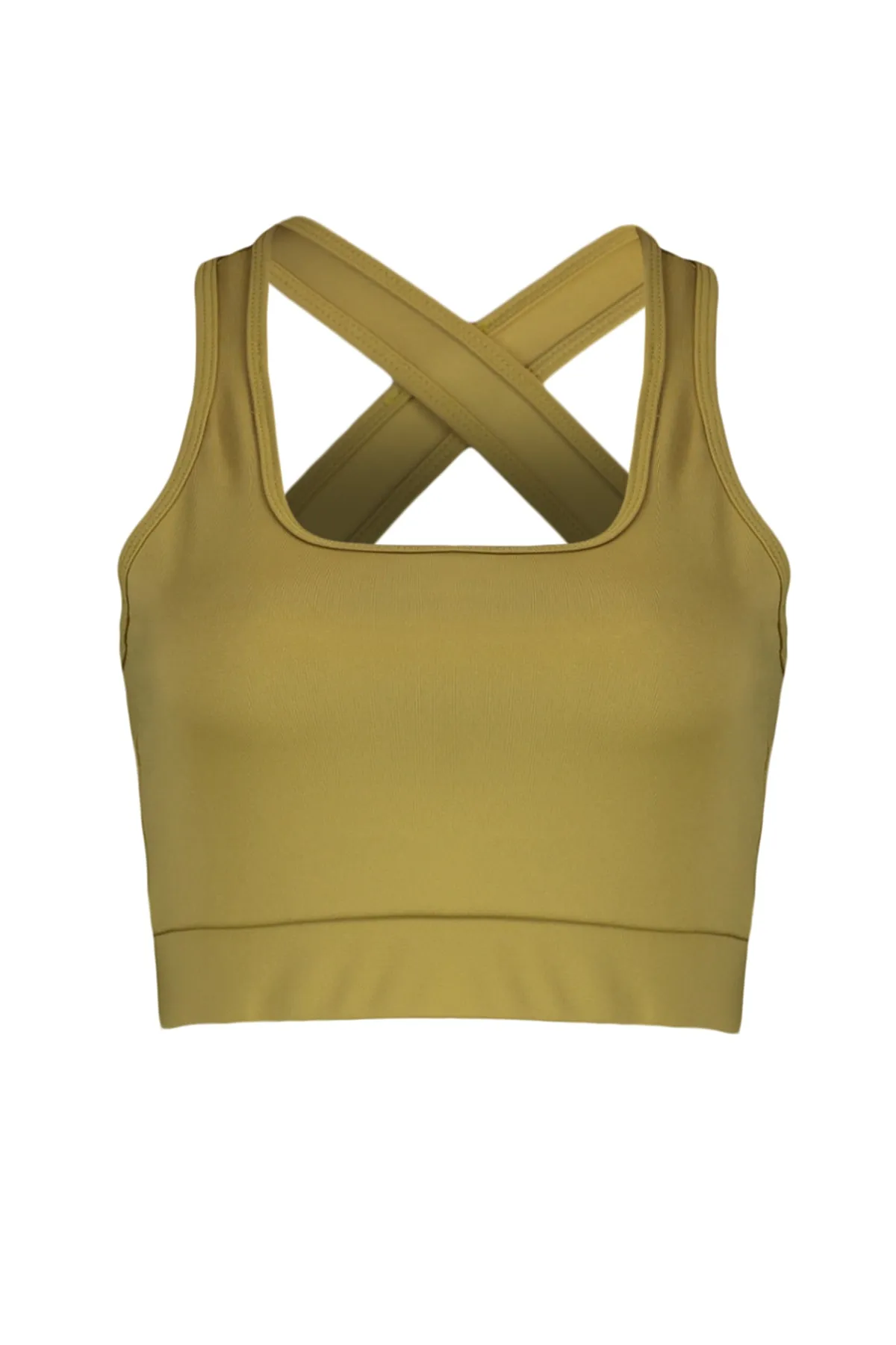 Trendyol Collection  Ölgrüner, unterstützter/formender Rückendetail, gestrickter Sport-BH mit quadratischem Kragen TWOSS22SS0040