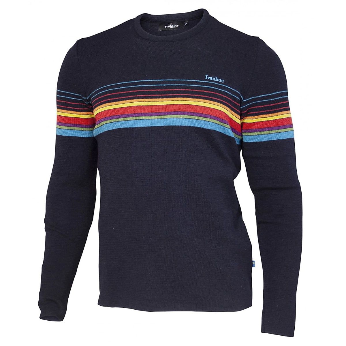 Ivanhoe Retro-Hang Loose Navy Herren Wollpullover