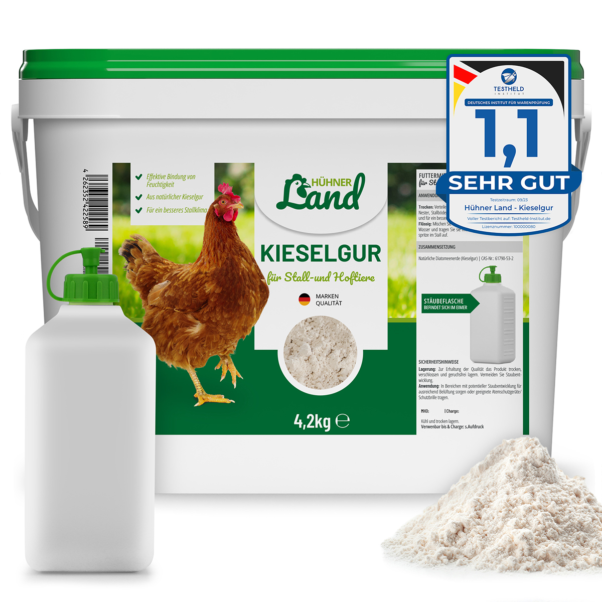 HÜHNER Land Zubehör HÜHNER Land Natürliche Kieselgur 4,2kg