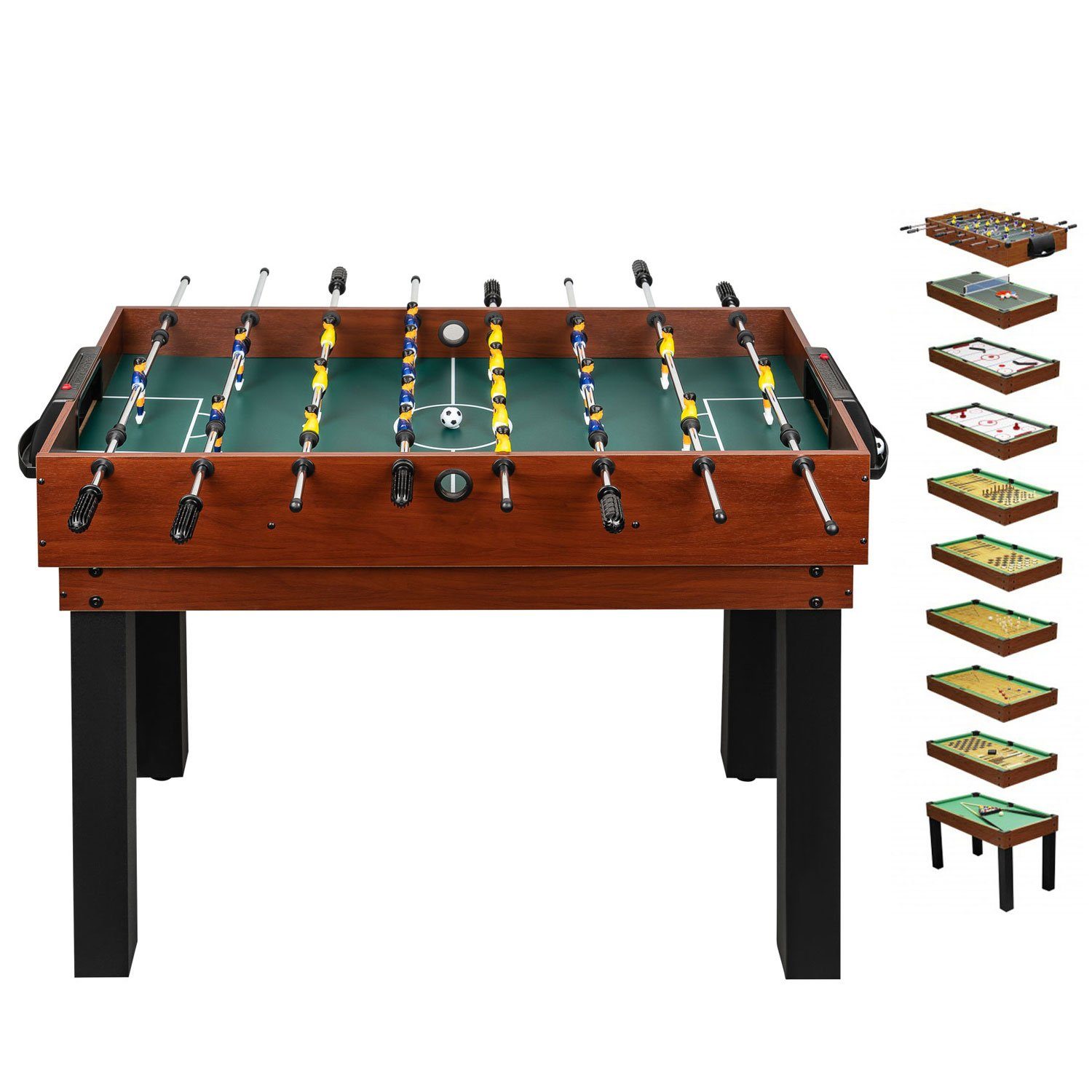 shelfmade Multifunktionstisch shelfmade umfangreicher Multifunktionsspieltisch Tischkicker-Multifunktionstisch (10 in 1) für die ganze Familie