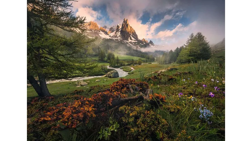 Ravensburger Puzzle - Malerische Stimmung im Vallée de la Clarée, Französischen Alpen - 1000 Teile