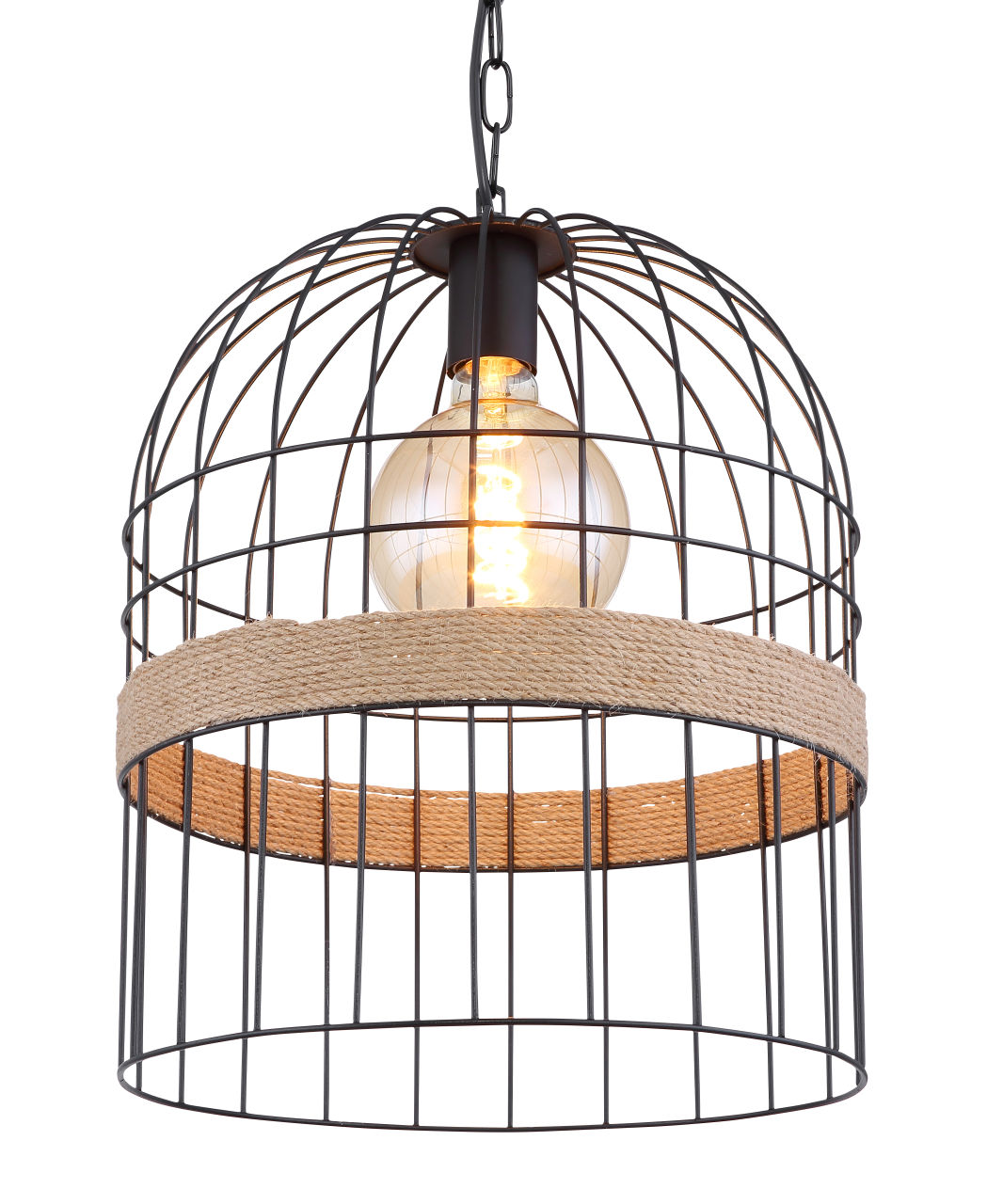 Globo Lighting - HALIA - Hängeleuchte Metall schwarz matt, 1x E27