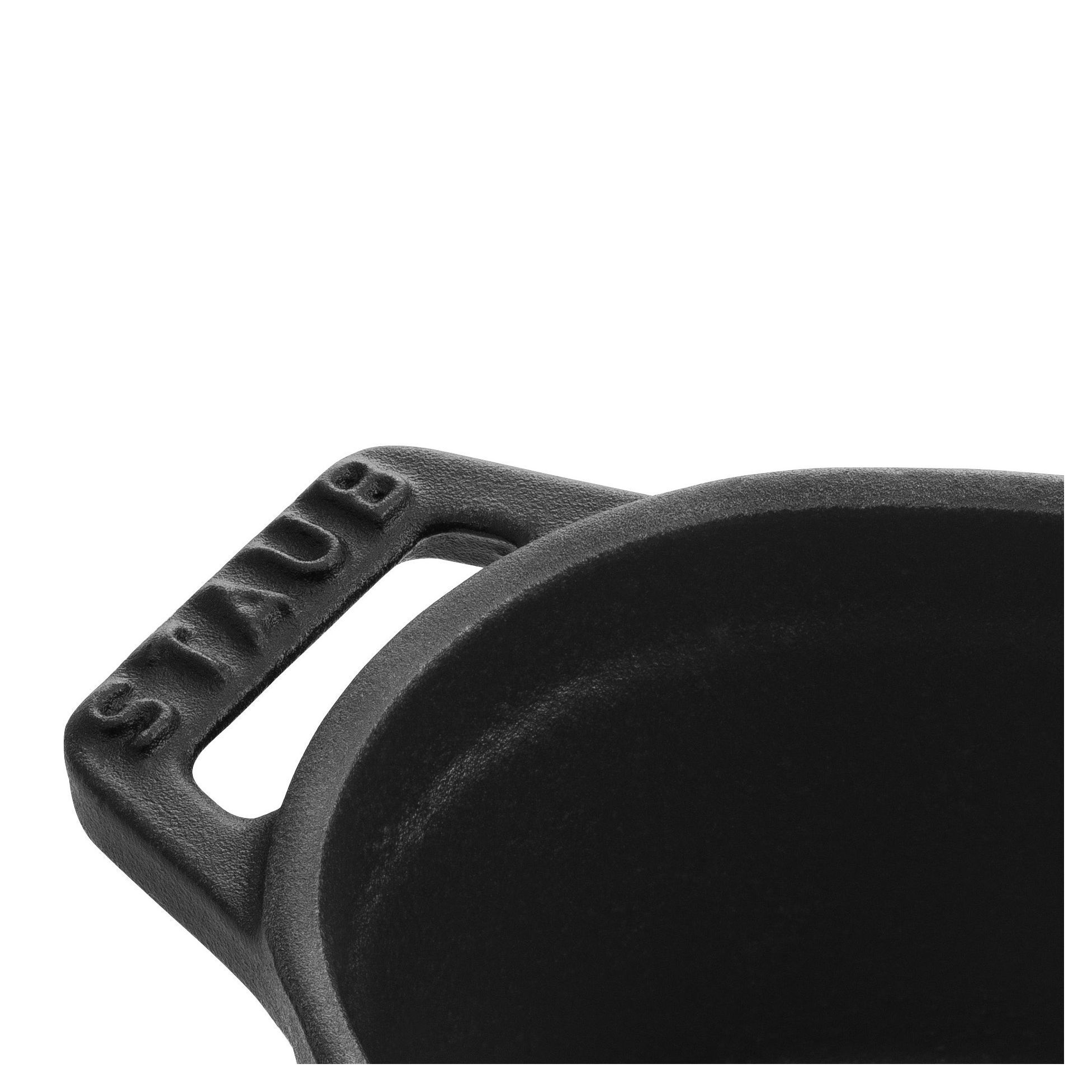 Mini Cocotte 11 cm, oval, Schwarz, Gusseisen