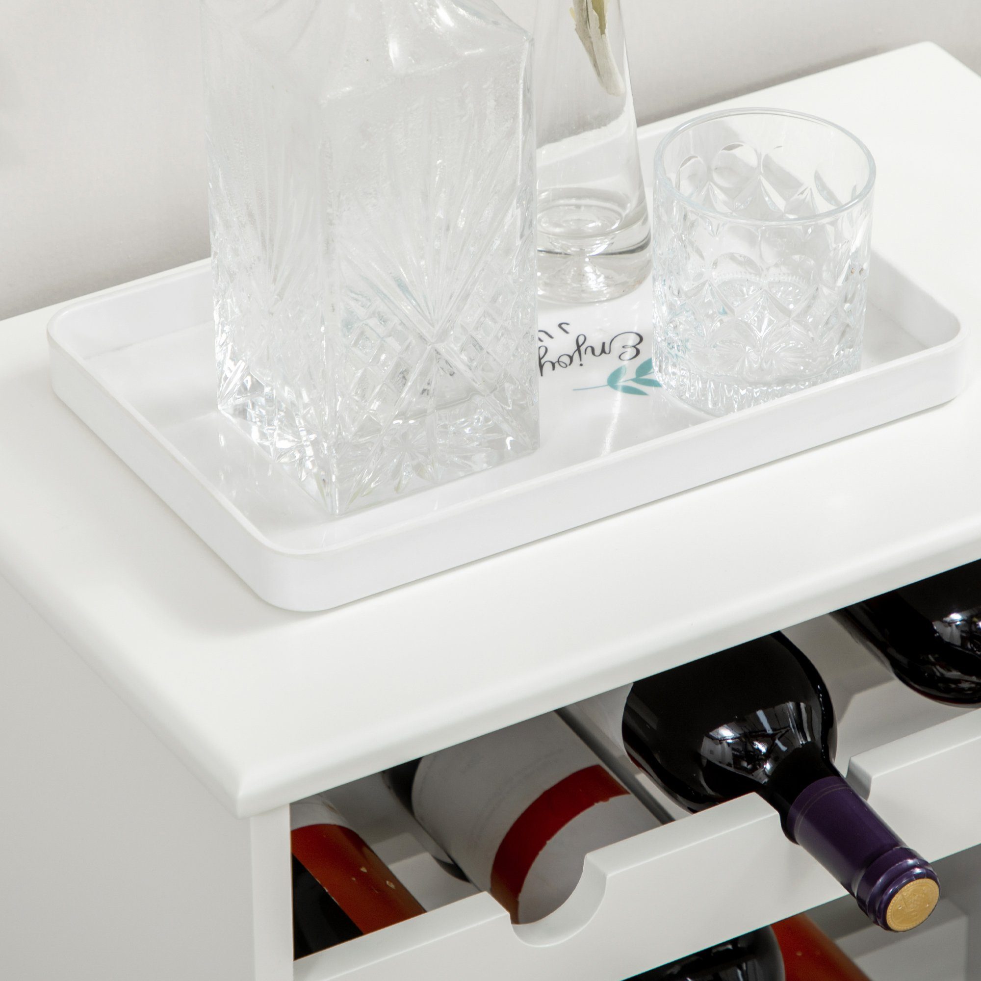 HOMCOM Weinregal Weinschrank, Weinregal 1-tlg., BxLxH: 30x50x90 cm