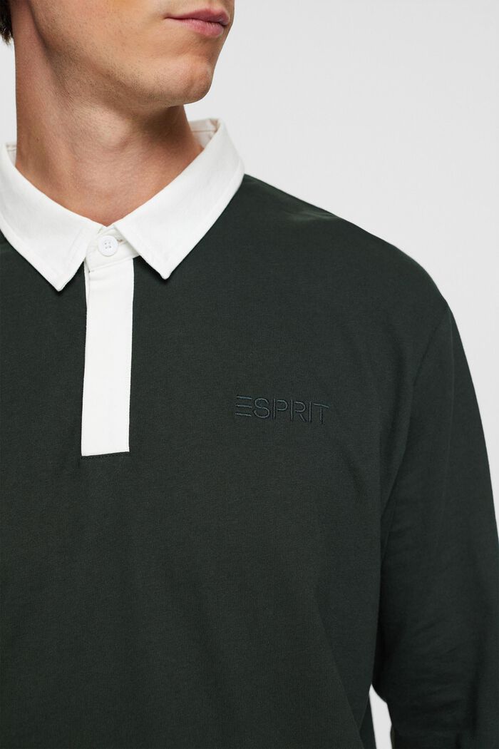 Rugby-Shirt mit Logostickerei