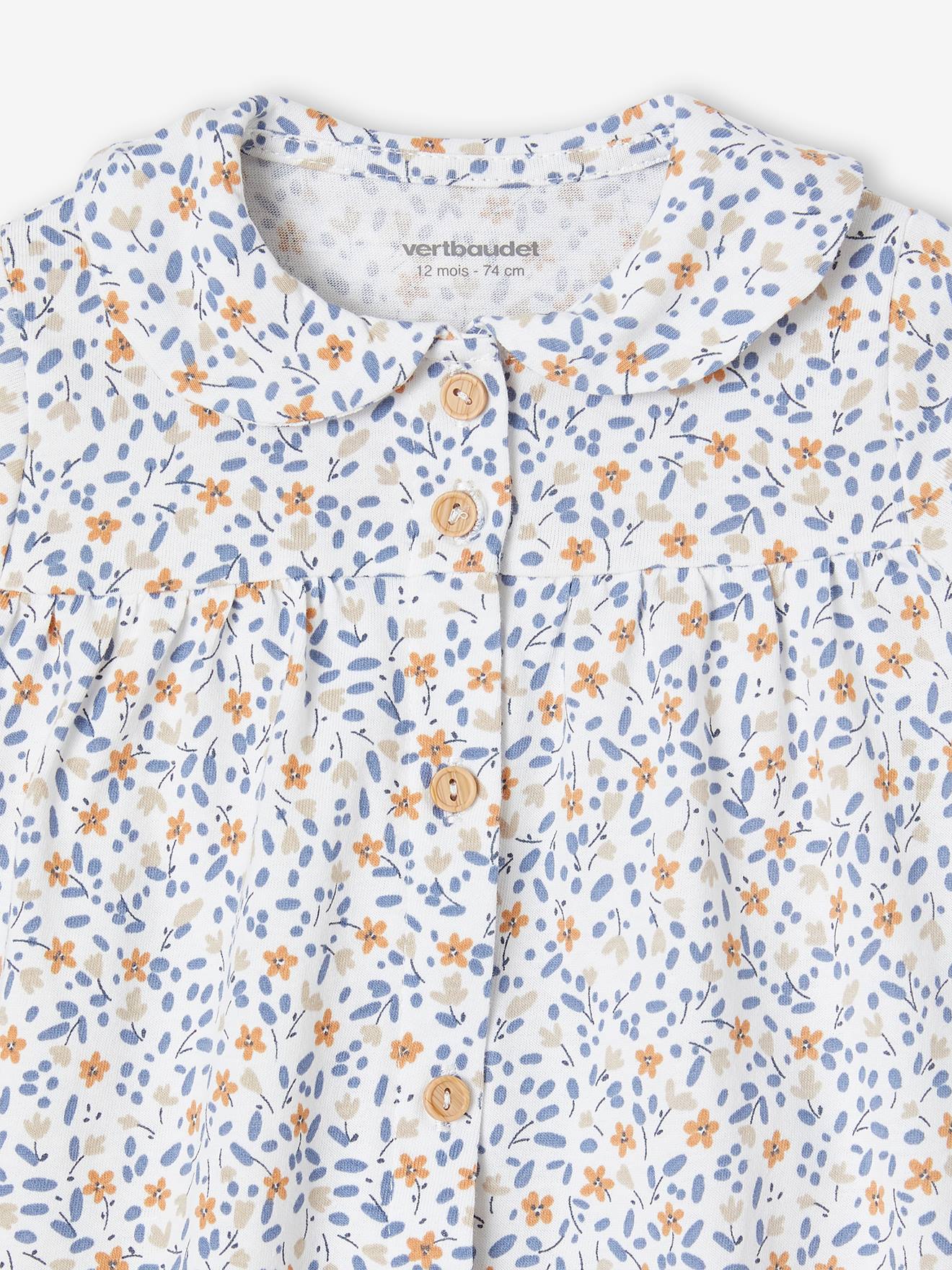 Ensemble 3 pièces bébé fille tee-shirt, short velours et bandeau écru