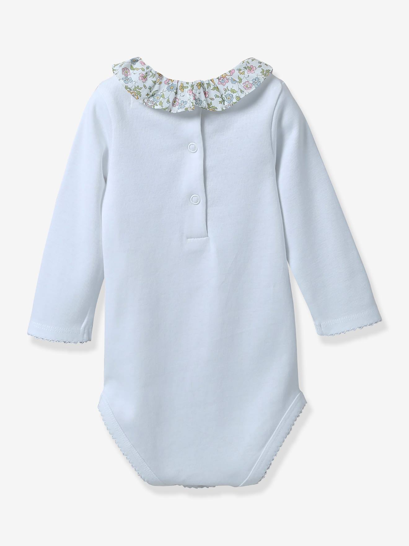 Body Liberty Aisha coton bio CYRILLUS blanc imprimé