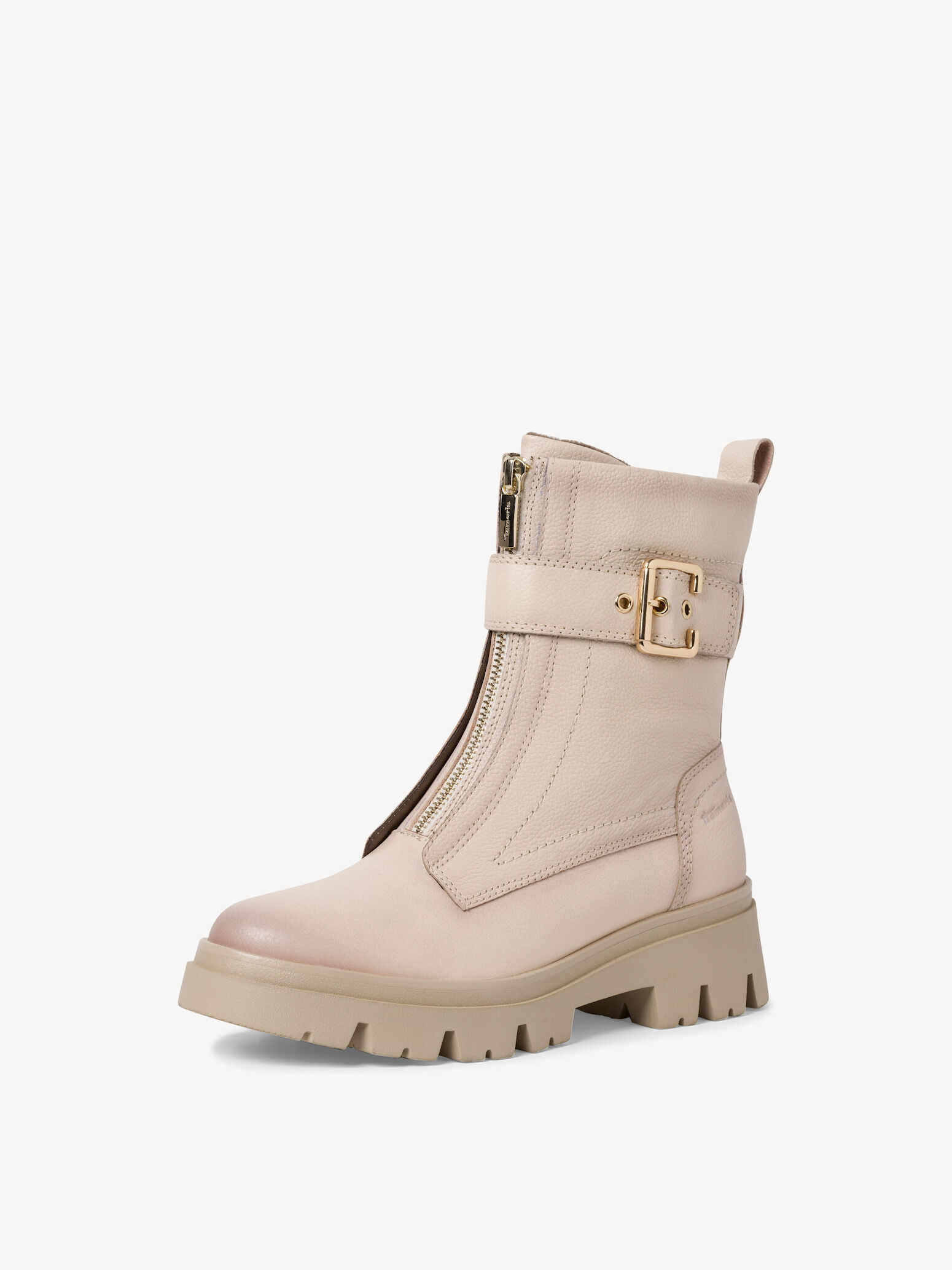 Bottine en cuir - beige