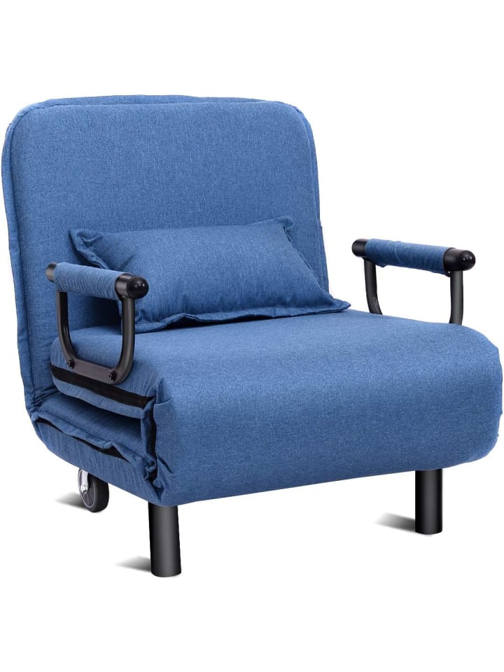 COSTWAY 3 in 1 Schlafsessel in Blau günstig kaufen 60 cm