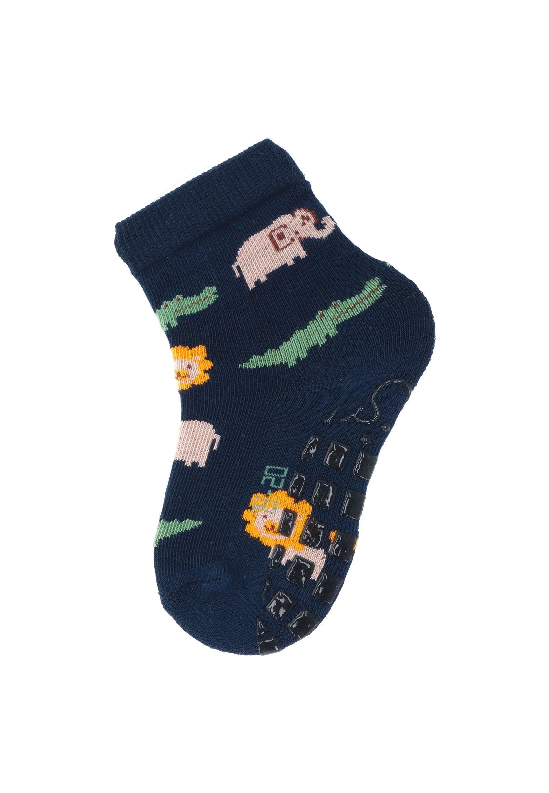 Sterntaler® ABS-Socken ABS-Söckchen Safari, 2er-Pack (2-Paar) Rutschesocken - ABS-Socken Gummi - Kindersocken Jungen und Mädchen - Anti-Rutsch-Sohle - mit den Motiven 