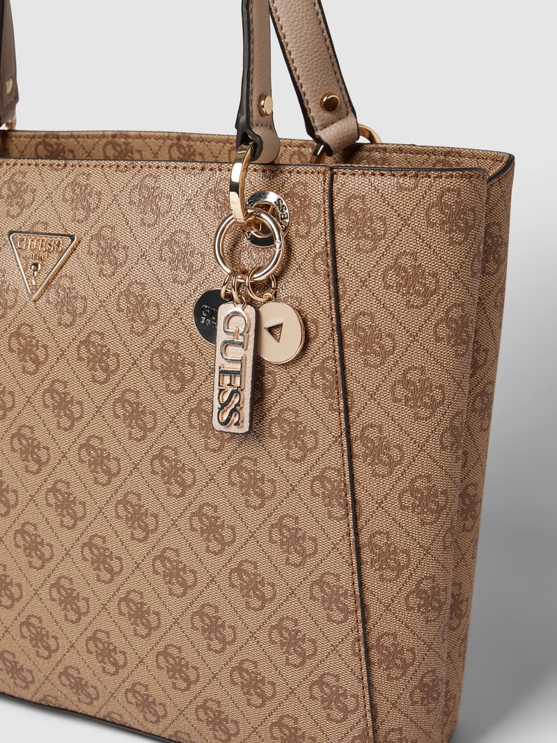 Shopper mit Label-Detail Modell 'NOELLE' in hellbraun