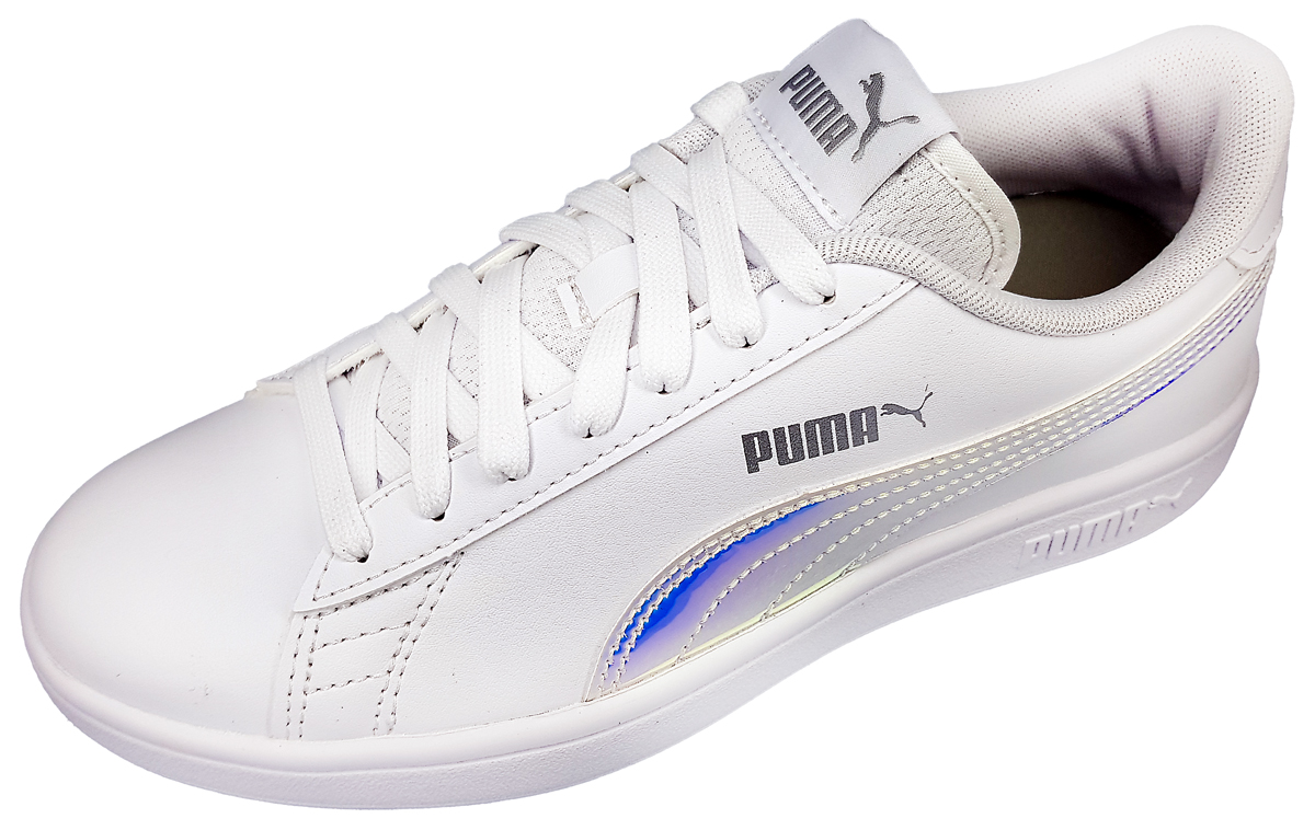 Puma Smash v2 Holo Jr 385574 Weiß 0001 weiß