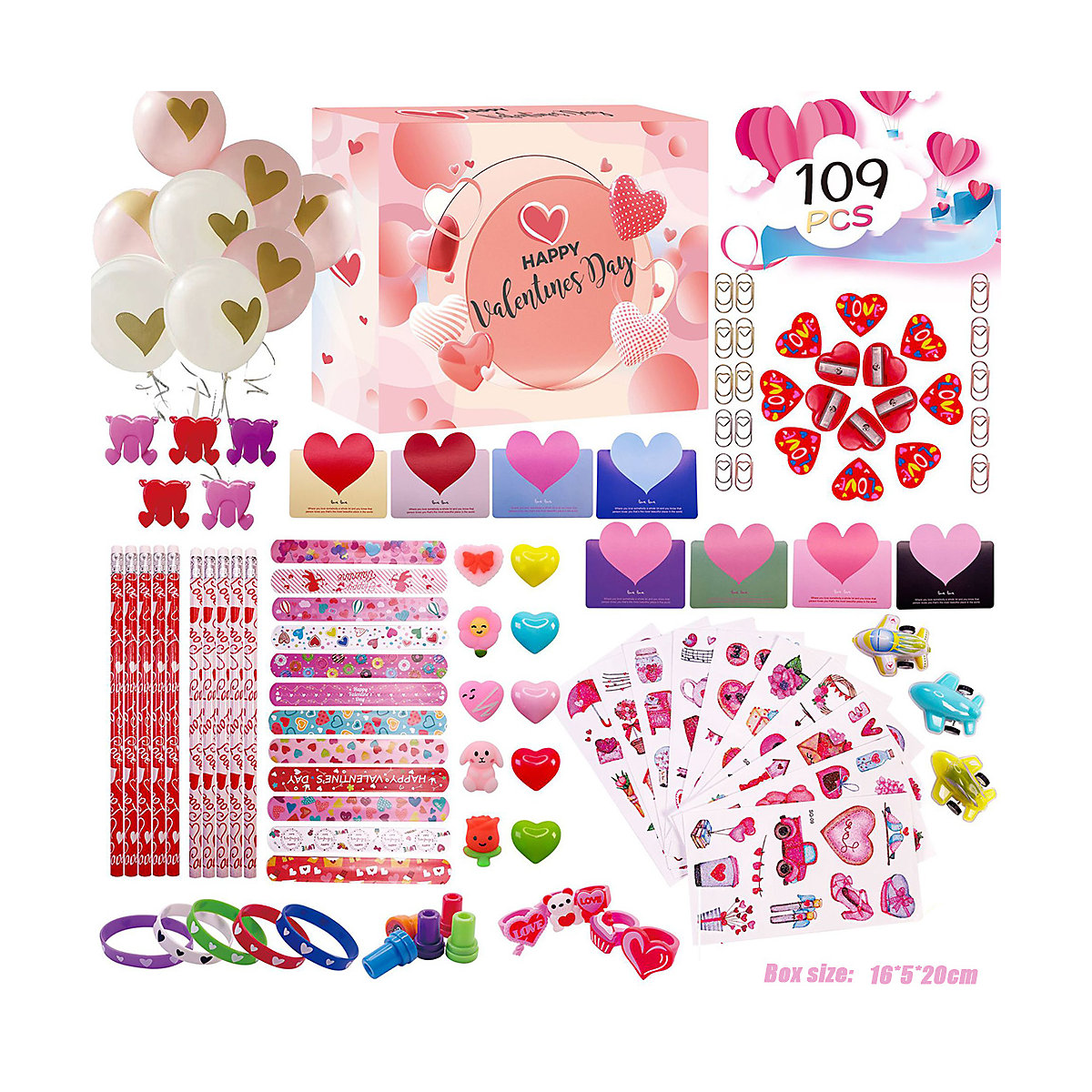 Schreibwaren und Spielzeug Set Valentinstag Geschenk für Kinder
