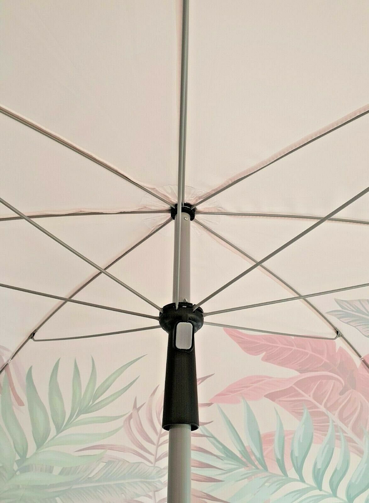 Meinposten Sonnenschirm Strandschirm UV-Schutz 40+ Schirm Balkonschirm Ø 175 cm rosa türkis, abknickbar, höhenverstellbar