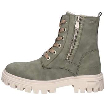 Tom Tailor Schnürstiefelette in grün