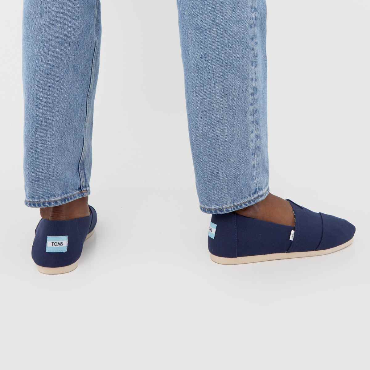 TOMS alp pamut cipők sötétkék színben