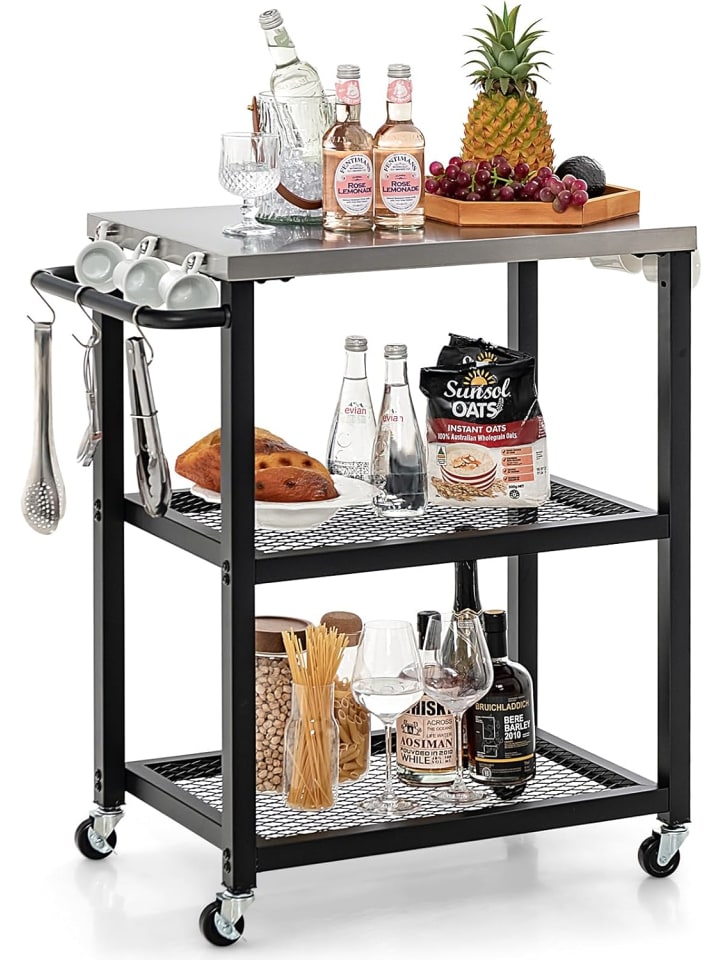COSTWAY Grillwagen Outdoor in Schwarz günstig kaufen onesize