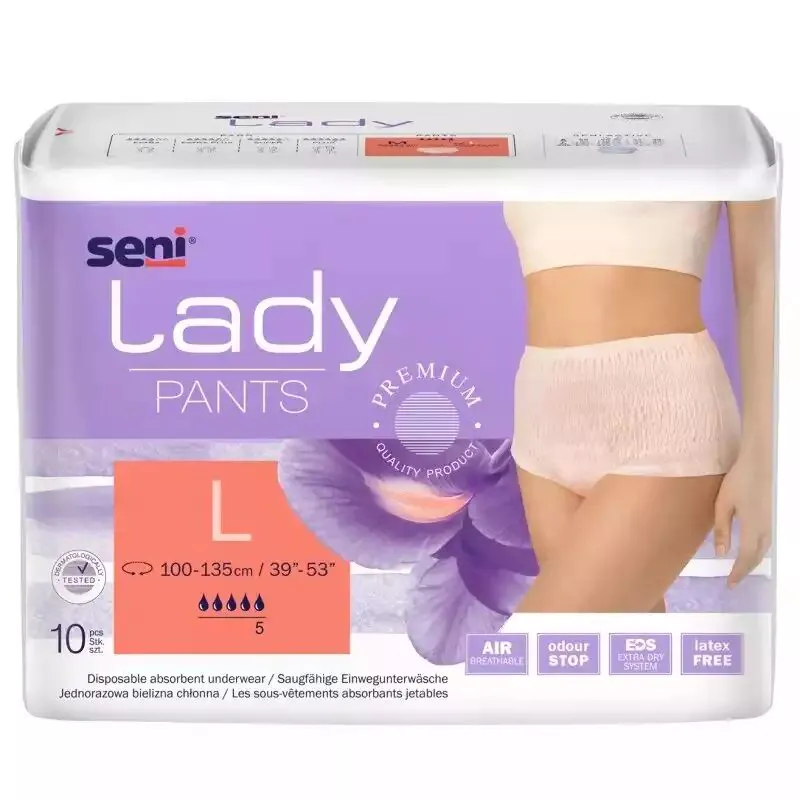 Seni Lady Pants upijajuće gaćice boje breskve Veličina L 100-135 cm