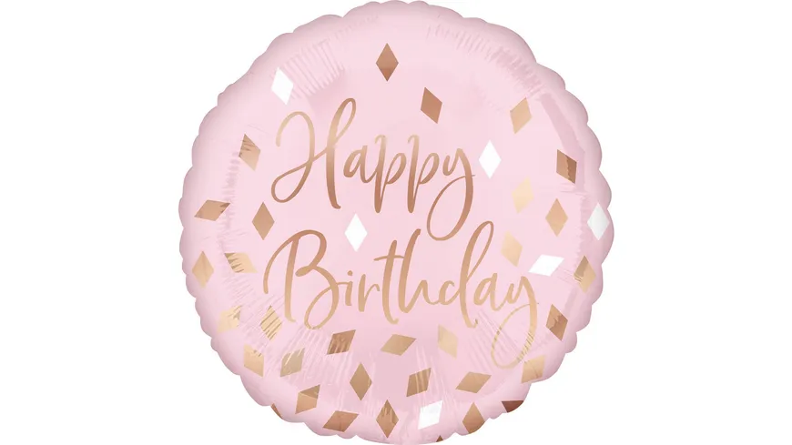Amscan -  Folienballon BIRTHDAY BLUSH rose S40