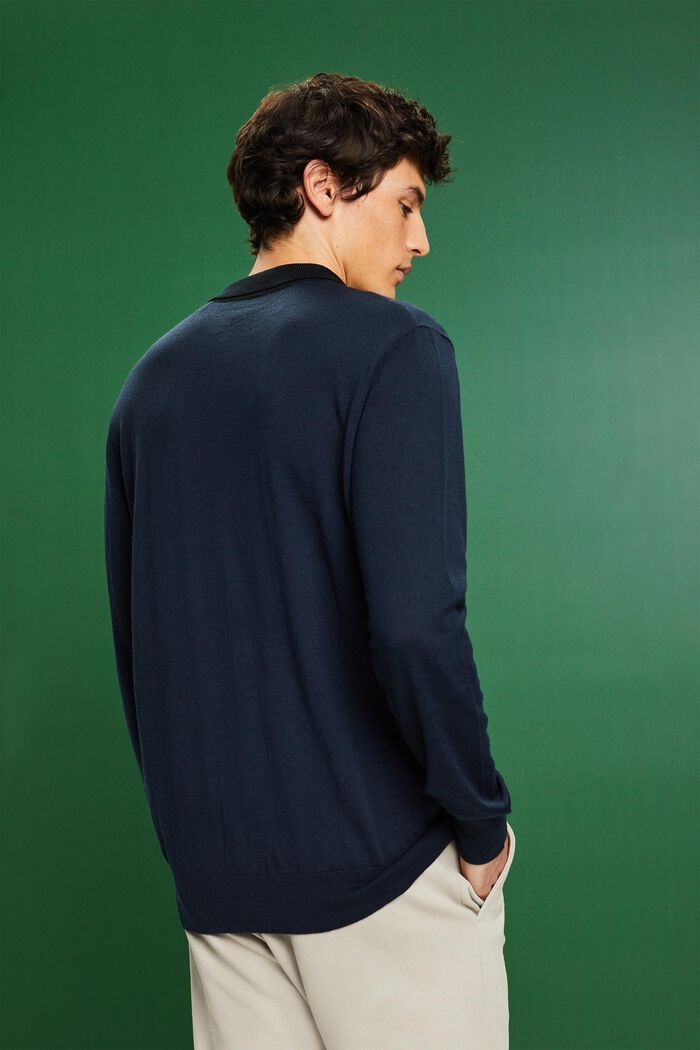 Pullover mit Polokragen aus Merinowolle