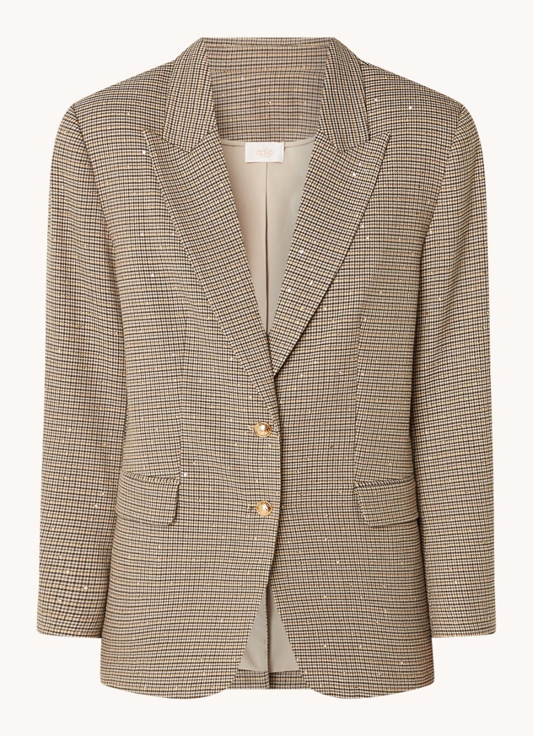 Aaiko Amanda blazer with houndstooth design and sequins