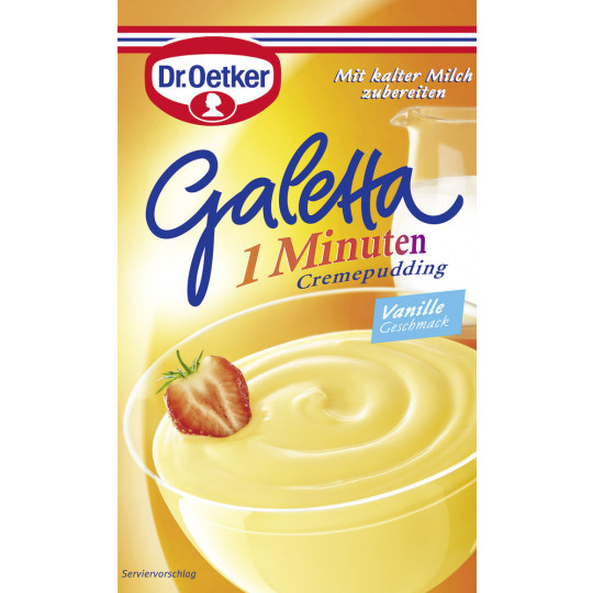 Dr.Oetker Galetta 1 Minuten Cremepudding Vanille Geschmack 80G